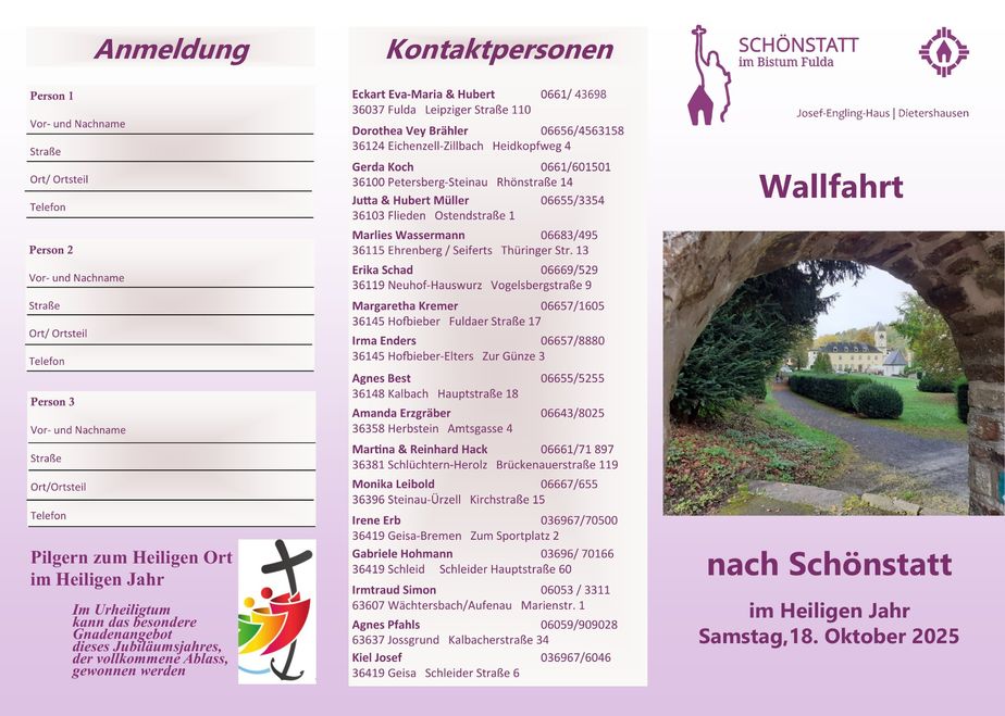 Wallfahrt nach Schönstatt